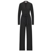 Zwarte Jumpsuit met Wijde Pijpen Freebird , Black , Dames