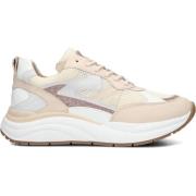 Beige Mesh Sneakers met Leren en Suède Panelen Lina Locchi , Beige , D...