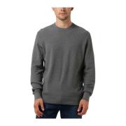 Heren Crew Neck Pullover Sweater Profuomo , Gray , Heren