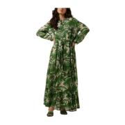 Groene Maxi Jurk voor Elegante Gelegenheden Lollys Laundry , Multicolo...