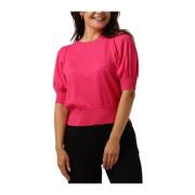 Liva Knit Tee Dames Tops Minus , Pink , Dames