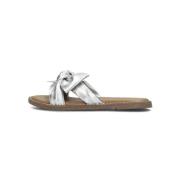 Zilveren Audrey Slippers met Strik Tango , Gray , Dames