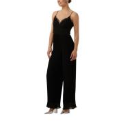 Chique Geplooide Jumpsuit voor Vrouwen Guess , Black , Dames