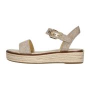 Gouden Glitter Espadrille Sandalen Michael Kors , Yellow , Dames