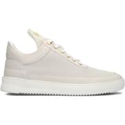 Witte lage top sneakers met gouden details Filling Pieces , White , He...