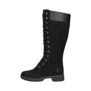 Zwarte Kniehoge Premium Dameslaarzen Timberland , Black , Dames