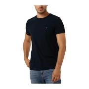 Heren Polo T-shirt Core Stretch Slim C-neck Tommy Hilfiger , Blue , He...