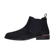 Blauwe Suède Chelsea Boots Core RWB Tommy Hilfiger , Blue , Heren