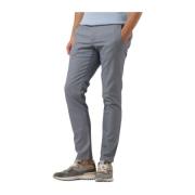 Blauwe Katoenen Casual-Chique Herenbroek Alberto , Blue , Heren