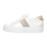 Witte lage sneakers met suède panelen Paul Green , Multicolor , Dames