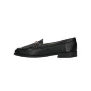 Zwarte leren loafers B01002 Inuovo , Black , Dames