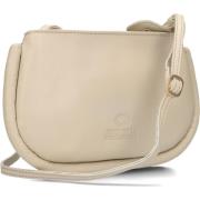 Beige Leren Schoudertas Elle LIA Fred De La Bretoniere , Beige , Dames