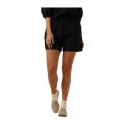 Zwarte High-Waisted Shorts voor Vrouwen Moss Copenhagen , Black , Dame...