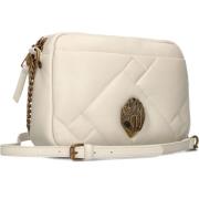 Witte Leren Camera Schoudertas Kurt Geiger , White , Dames