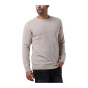 Beige Lambs Wool Crew Neck Sweater Selected Homme , Beige , Heren