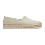 Ecru Platform Rope Veterschoenen Toms , Beige , Dames