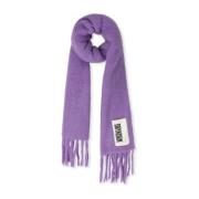 Paarse Alpaca Wol Fringed Sjaal Drykorn , Purple , Dames