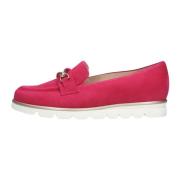 Fuchsia Suede Loafers Pisa Style Hassia , Pink , Dames