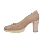 Beige Suède Blokhak Pump Paul Green , Beige , Dames