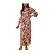 Bohemian Bloemen Wrap Maxi Jurk Colourful Rebel , Multicolor , Dames