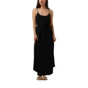 Zwarte Midi Jurk Stijlvol Veelzijdig Penn&Ink N.Y , Black , Dames