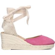 Roze Beige Espadrilles met Enkelband Manebí , Pink , Dames