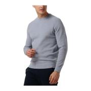 Heren Crew Neck Pullover Sweater Profuomo , Blue , Heren