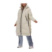 Dames Jassen Eugenie Lg Satin Canadian Classics , White , Dames