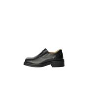 Zwarte Croco Loafers met Dikke Zool Soulland , Black , Dames