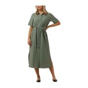 Groene Midi Jurk Huntleymd Stijl Modström , Green , Dames