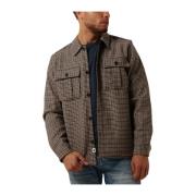 Check Overshirt Aksoldado Dark Blue Anerkjendt , Multicolor , Heren