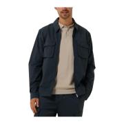 Heren Overshirt met Rits en Borstzakken Pure Path , Blue , Heren