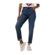 Mom Jeans Blauw Denim Harper & Yve , Blue , Dames