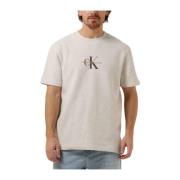 Heren Polo's & T-shirts Archival Monologo Waffle Tee Calvin Klein , Be...