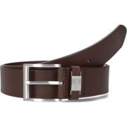 Bruine Leren Riem Connio 10156034 Hugo Boss , Brown , Heren