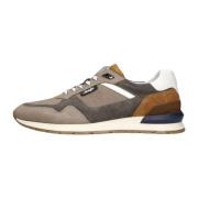 Taupe Suede Lage Sneakers Australian , Multicolor , Heren