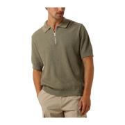 Heren Polo T-shirts Moment Half Zip Knit Forét , Green , Heren