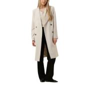 Elegante Stalen Jas Giacomo , Beige , Dames