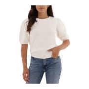 Jasmine Knit Tee Sweater Minus , White , Dames