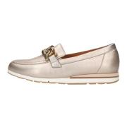 Beige Leren Chain Loafers Gabor , Yellow , Dames