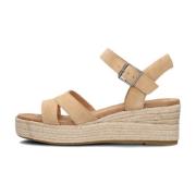 Audrey Sandalen in Kameel Suede Toms , Brown , Dames