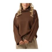 Bruine Turtleneck Sweater Rachelle R Pullover Moss Copenhagen , Brown ...