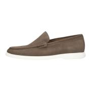 Bruine Suède Loafers voor Heren Hugo Boss , Brown , Heren