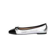 Zilveren Ballerina's met Zwarte Detail Inuovo , Gray , Dames