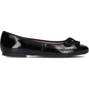 Zwarte Leren Ballerina met Katoenen Strik Pretty Ballerinas , Black , ...