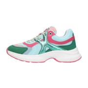 Lage sneakers Loyce groen leer Mexx , Multicolor , Dames