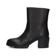 Zwarte Leren Enkellaarsjes Romy Heel Tango , Black , Dames