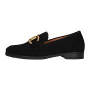 Zwarte Loafers met Gouden Horsebit Gabor , Black , Dames