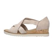 Beige Suède Sandalen Gabor , Beige , Dames