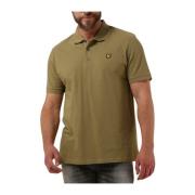 Crest Tipped Polo Shirt Lyle & Scott , Green , Heren